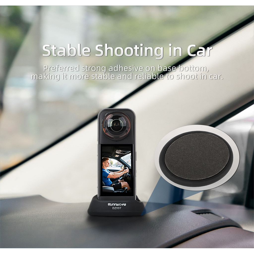 ฐานซิลิโคนคงที่สําหรับ Insta360 X5 Non Slip Desktop Stand Car Mount Stabilizer กล้องสําหรับ Insta360