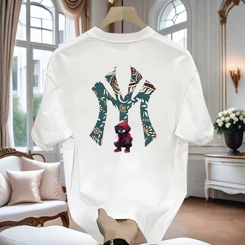 2025 NEW 2025C931 Pure Cotton 220g White Ink Print P18 Black White S-4XLnew23 F3WI