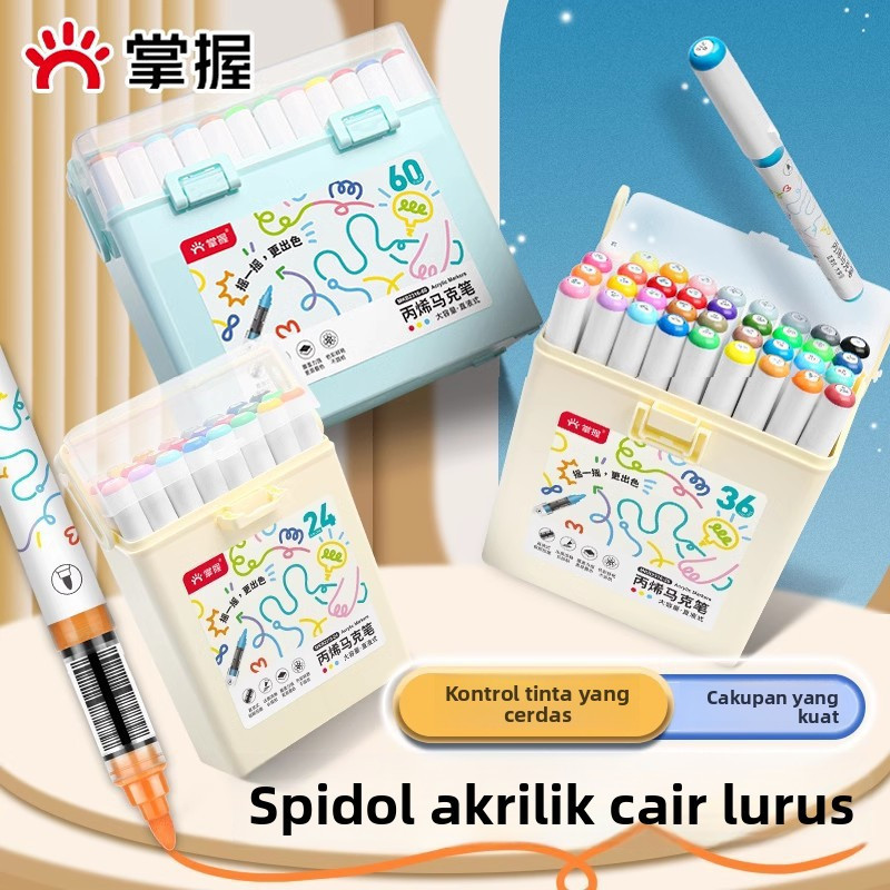 GRASP ปากกามาร์กเกอร์อะคริลิค 36/48/60 สีเหมาะสําหรับภาพวาดและศิลปะทําแอร์บรัชทึบแสง