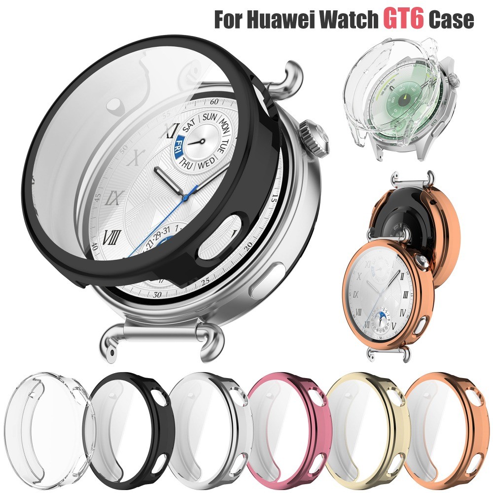 กรณีTPUนุ่มสําหรับHuawei GT7/6 41 มม.ป้องกันหน้าจอAll-Aroundฝาครอบป้องกันสําหรับHuawei GT6 46 มม.อุปกรณ์เสริมกันชน
