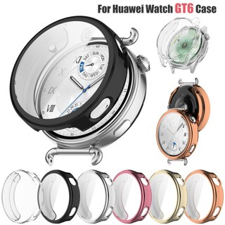 กรณีTPUนุ่มสําหรับHuawei GT6 41 มม.ป้องกันหน้าจอAll-Aroundฝาครอบป้องกันสําหรับHuawei GT6 46 มม.อุปกรณ์เสริมกันชน