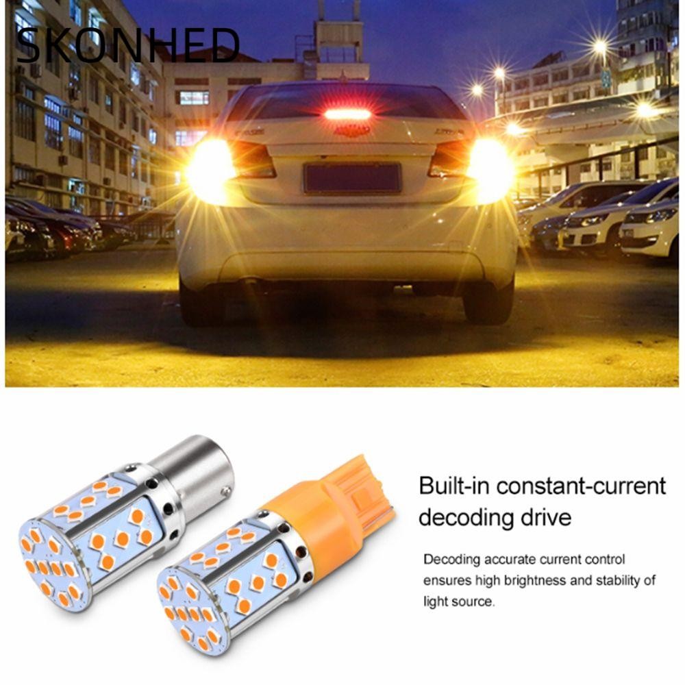 SKONHED ไฟเลี้ยวไฟท้ายด้านหลัง 1156 BAU15S PY21W BA15S P21W Canbus ฟรี