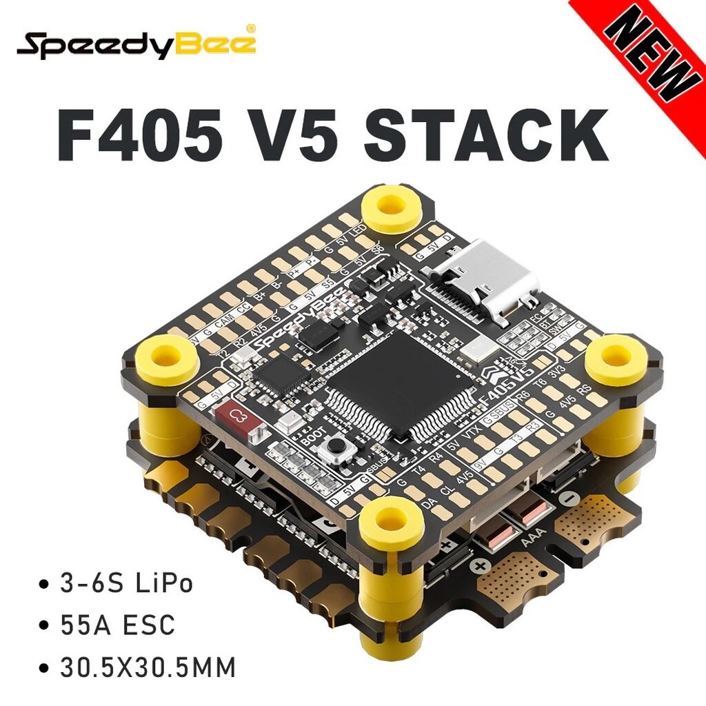 [Stack&FC&ESC] 2025 SpeedyBee F405 V5 BLS 50A 30x30 FC&ESC Stack อุปกรณ์โดรน Drone