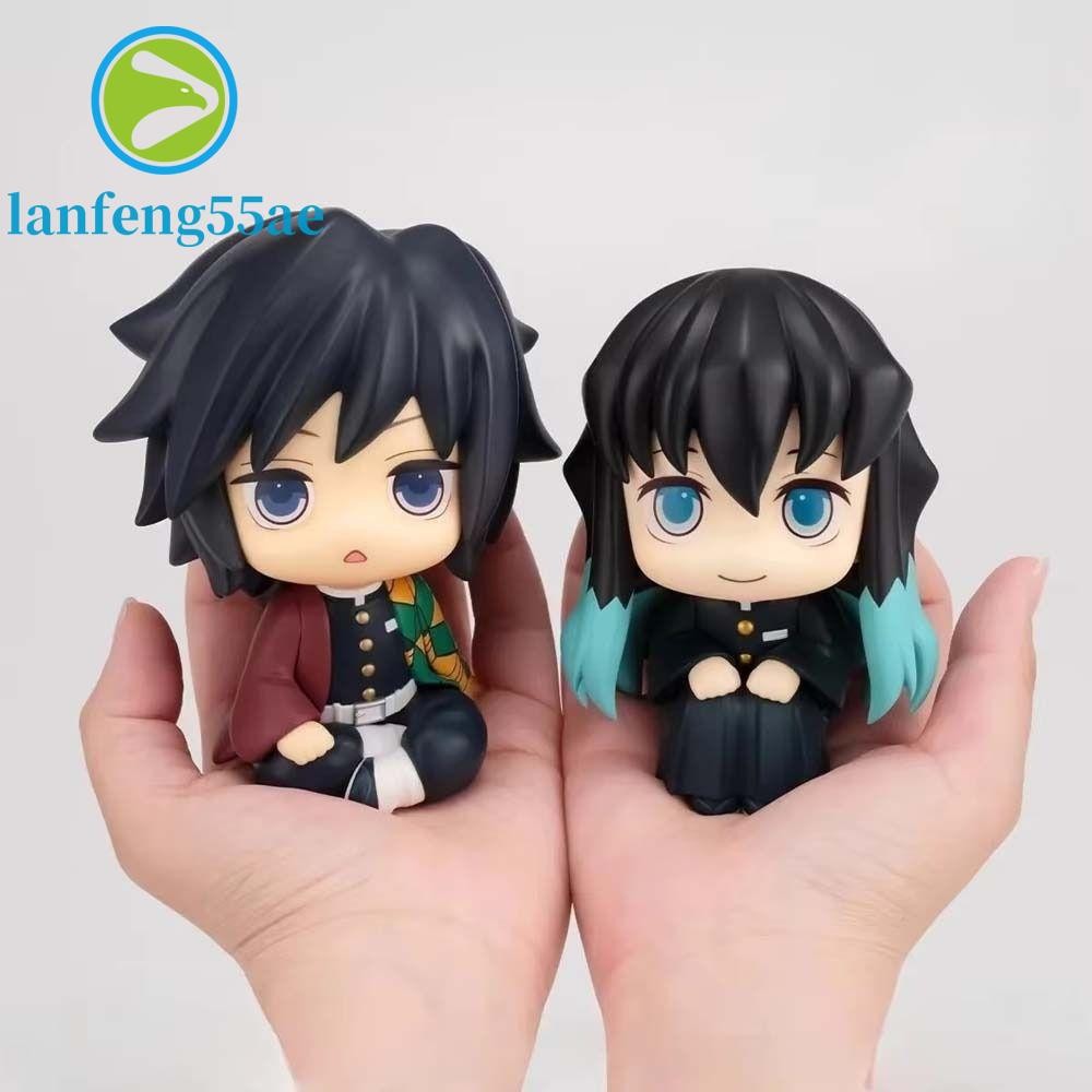 LANFENG Demon Slayer ตัวเลข,รุ่น Q อะนิเมะอุปกรณ์ต่อพ่วง Tokitou Muichiro รุ่น, เด็ก 10 ซม.คอสเพลย์ 