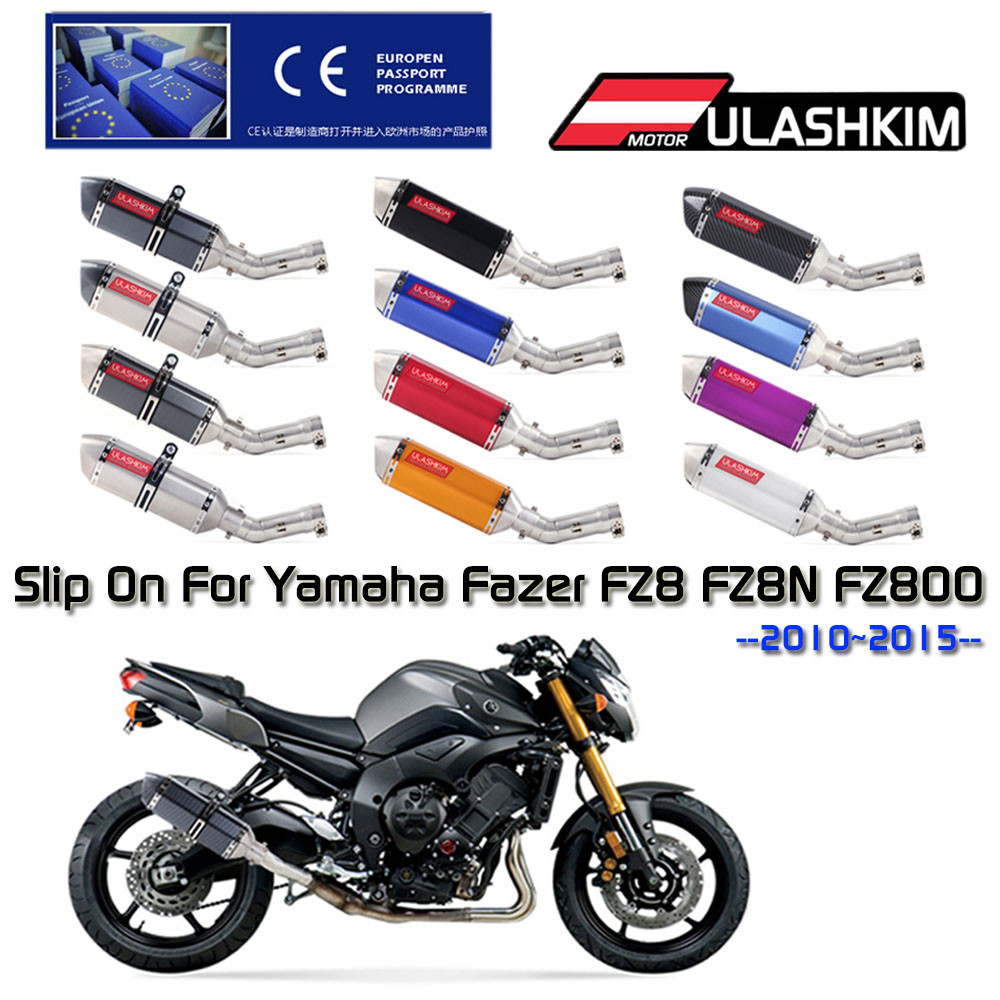 เหมาะสําหรับรถจักรยานยนต์ Yamaha ดัดแปลง FZ8 FZ 8 FZ8N FZ8S FZ8 Fazer ราศีพิจิกท่อไอเสีย