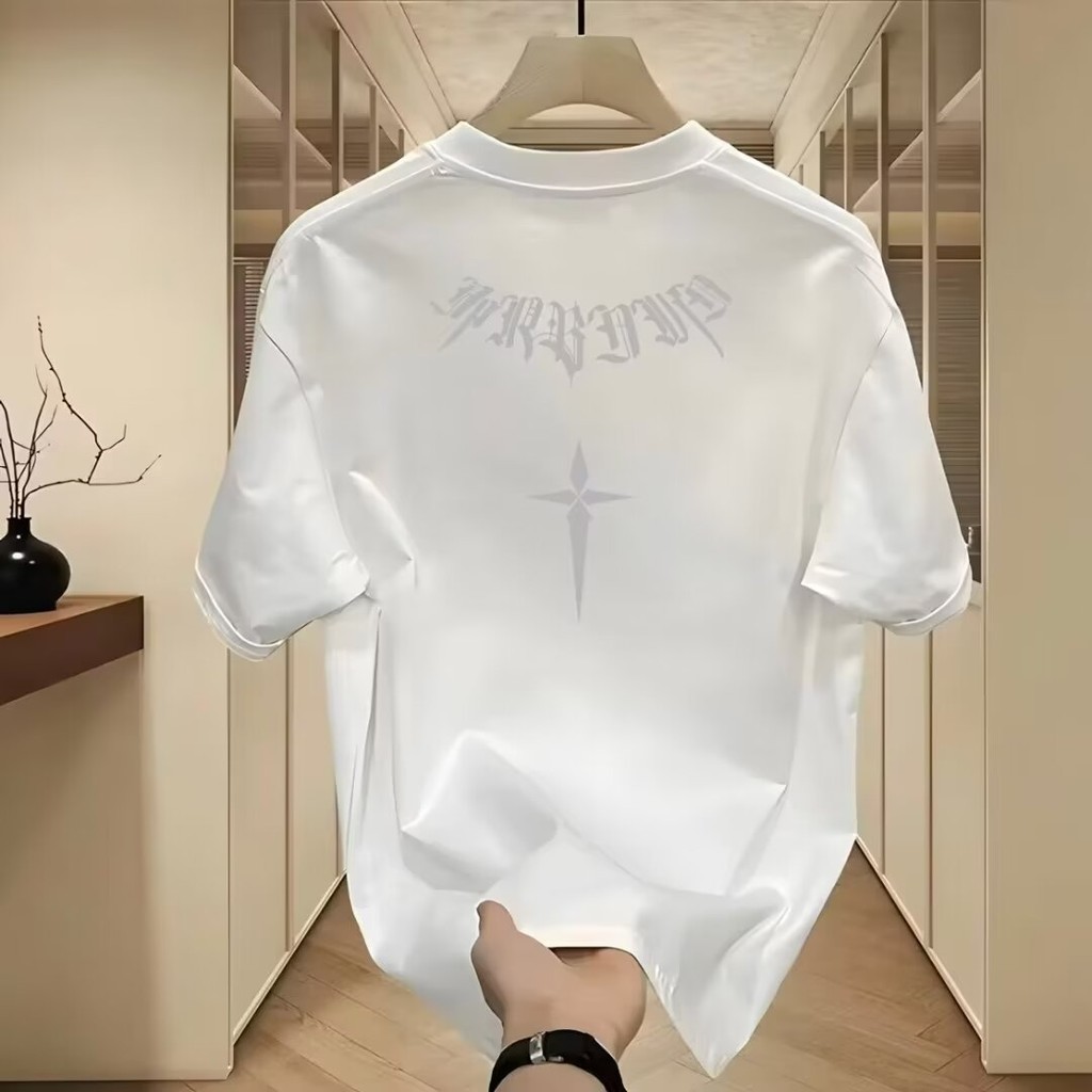 COD 2025P17 (Long-staple Pure Cotton 230g) D-627 Black/White/S-5XL Size new23 WC8O