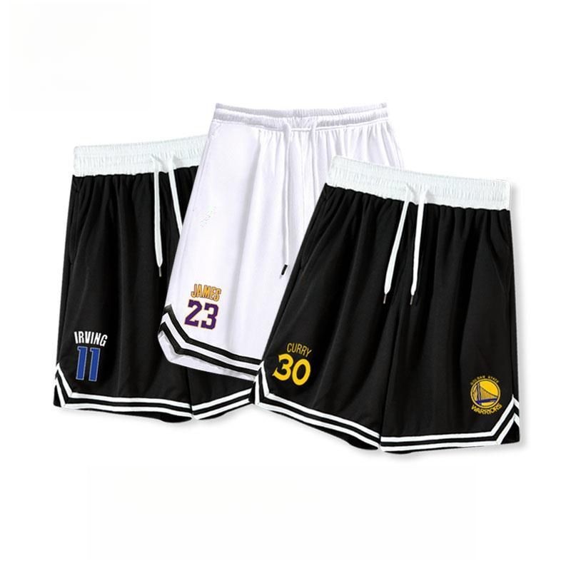 กางเกงขาสั้น NBA Lakers สไตล์ LeBron James และ Kyrie Irving เหมาะสำหรับวิ่งและสวมใส่ในอากาศร้อน