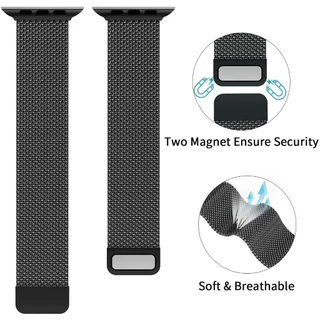 Milanese Band + สําหรับ Apple Watch 11 10 42 46 9 8 7 41 มม.45 มม.6 5 4 SE3 40 มม.44