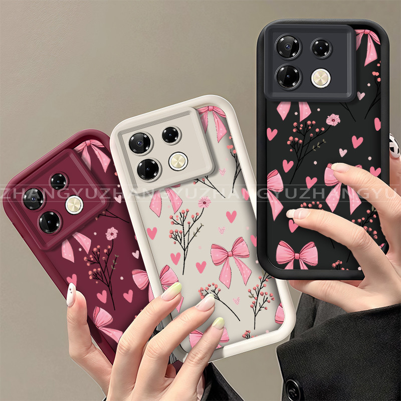 เหมาะสําหรับ infinix NOTE 40 40S 40X 4G 5G เคสโทรศัพท์ New สาขาโบว์ lprotective พร้อมความงามปกอ่อน J