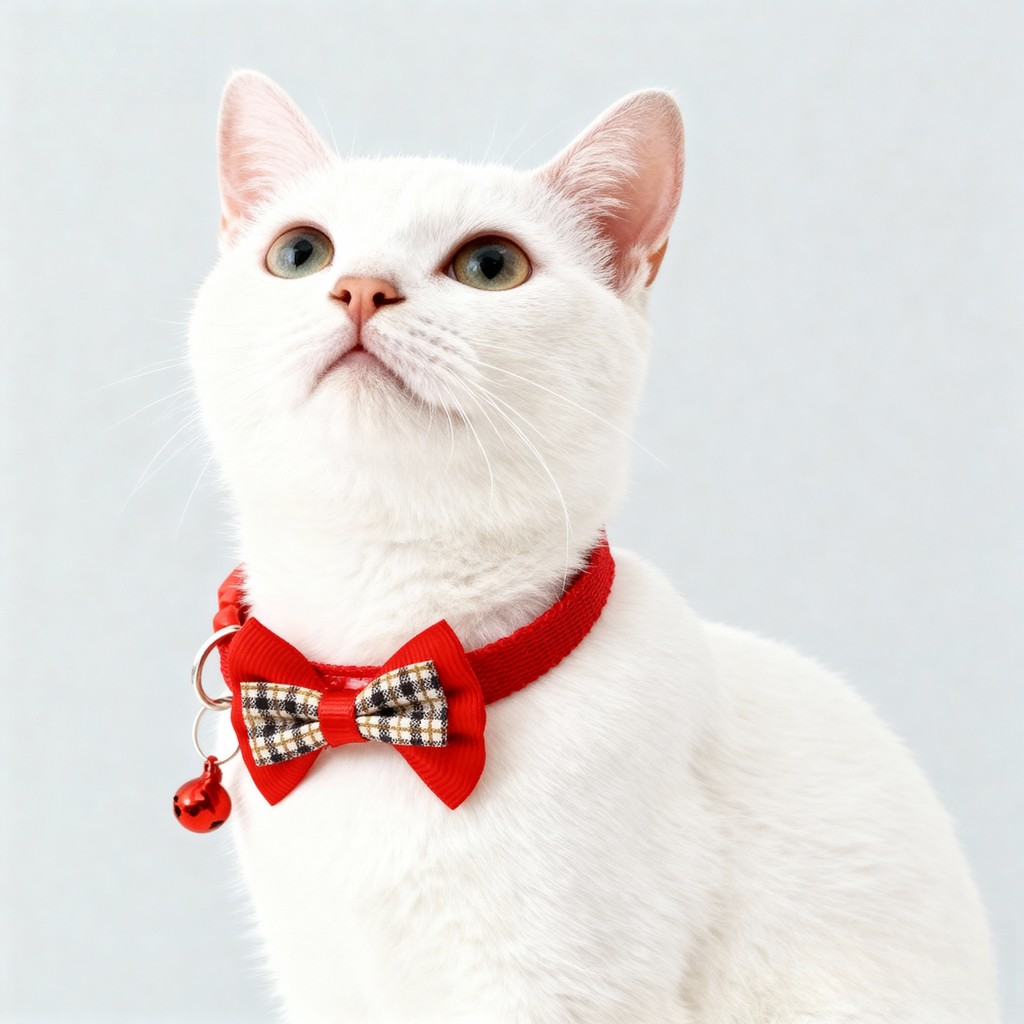 Pet Breakaway ปลอกคอแมว Bow Tie และ Bell ลายสก๊อตน่ารักคริสต์มาสสีแดงยืดหยุ่นปรับปลอกคอสุนัข Sash กระดิ่งขนาดเล็กสําหรับแมว - รูปที่ 6