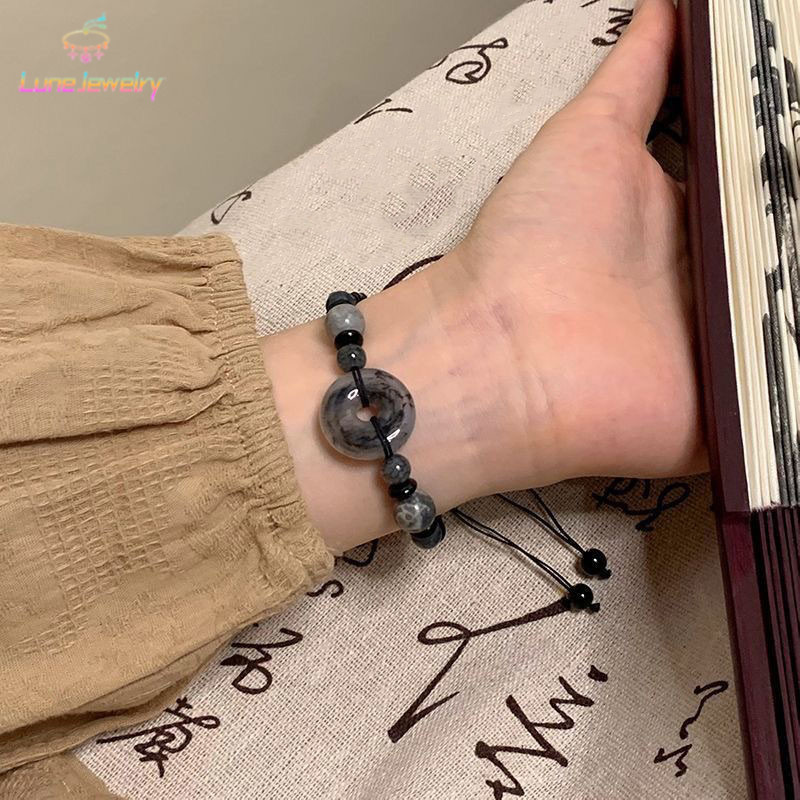 COD สร้อยข้อมือลูกปัดหัวเข็มขัดนิรภัยสำหรับผู้หญิง สไตล์โบราณระดับไฮเอนด์ ถักทอ-Lune ราคา ถูกที่สุด ดีลบีเคเค รูปภาพหลัก