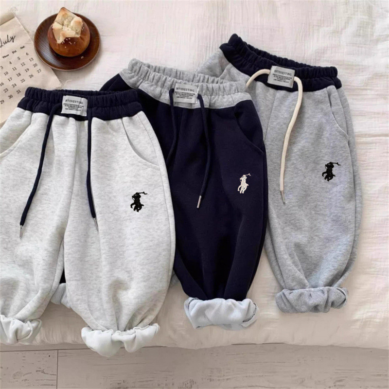 กางเกงลำลองเด็ก ทำจากผ้าฝ้ายแท้ สำหรับฤดูใบไม้ผลิและฤดูใบไม้ร่วง ไซส์หลากหลาย เหมาะสำหรับใส่ในทุกวัน