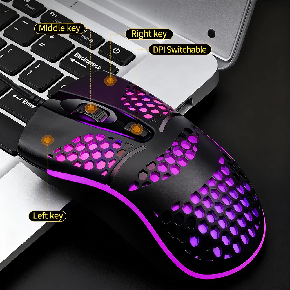 เมาส์เกมมิ่ง RGB ไร้สาย 2.4G และมีสาย USB thumbnail 5