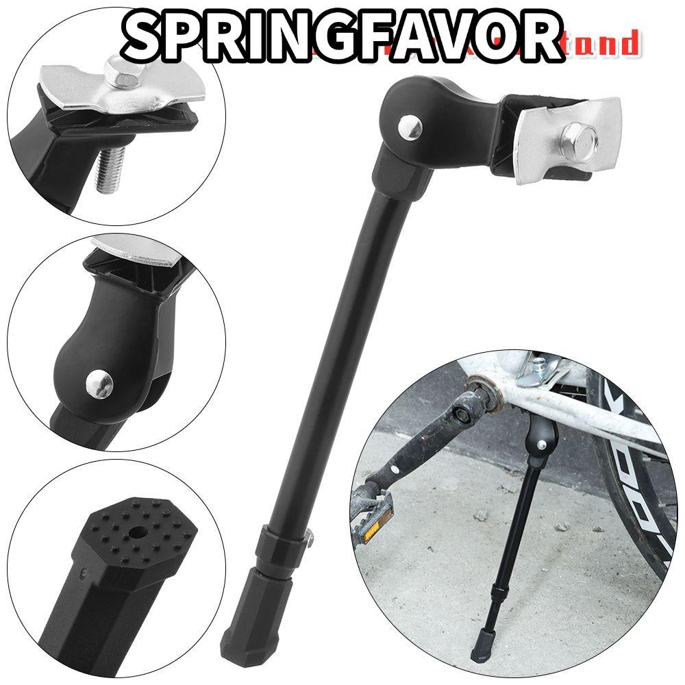 SPRINGFAVOR Kick Stand สีดําสีเงินด้านหลังกีฬาชิ้นส่วนจักรยาน