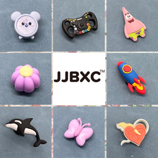 JJBXC ตัวติดรองเท้า charm หัวเข็มขัดลายการ์ตูนสัตว์และตัวละค…
