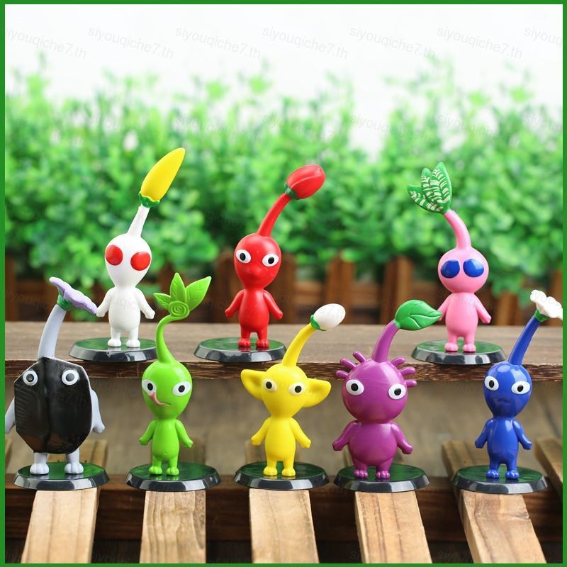 SY 8pcs Soni Pikmin Action Figure ของขวัญสําหรับเด็กเกมคอลเลกชันการ์ตูน Pikmin ตุ๊กตาของเล่นสําหรับเ