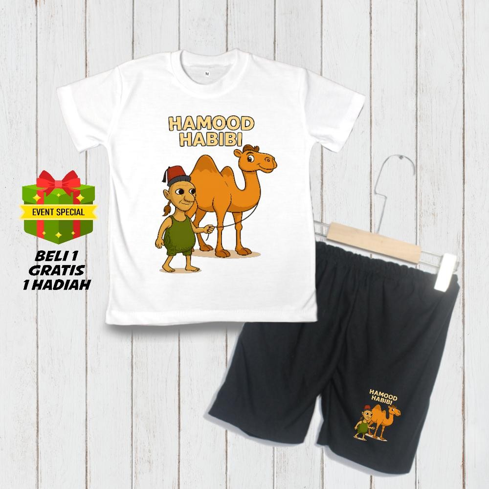 Hamood Habibi ชุดเสื้อยืดชายประเภท 12 Cool สบาย DTF หน้าจอการพิมพ์ + Bonus Distro เสื้อผ้าเด็กผู้ชาย