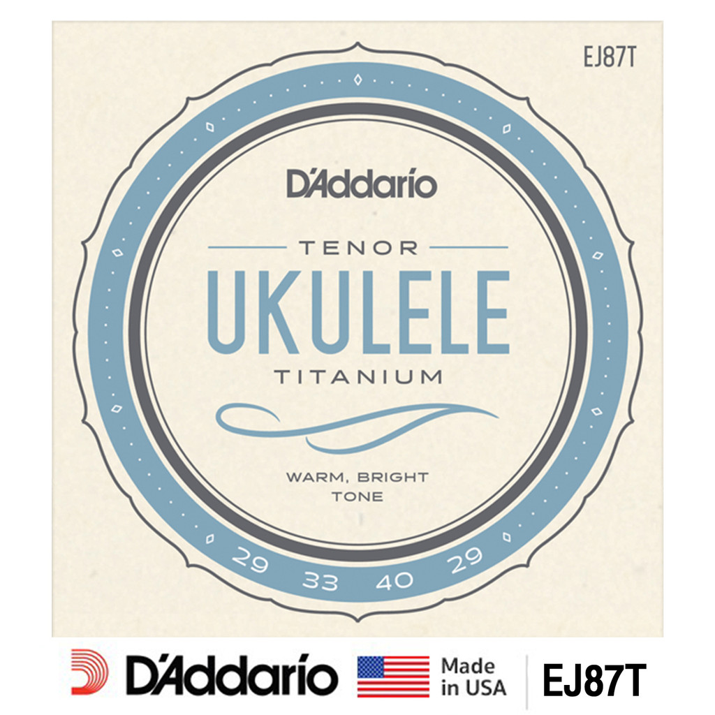 D'Addario® EJ87T Ukulele Strings สายอูคูเลเล่ Pro-Arté Nylon Titanium สำหรับไซส์ Tenor วัสดุ Titanium Monofilament ให้โท