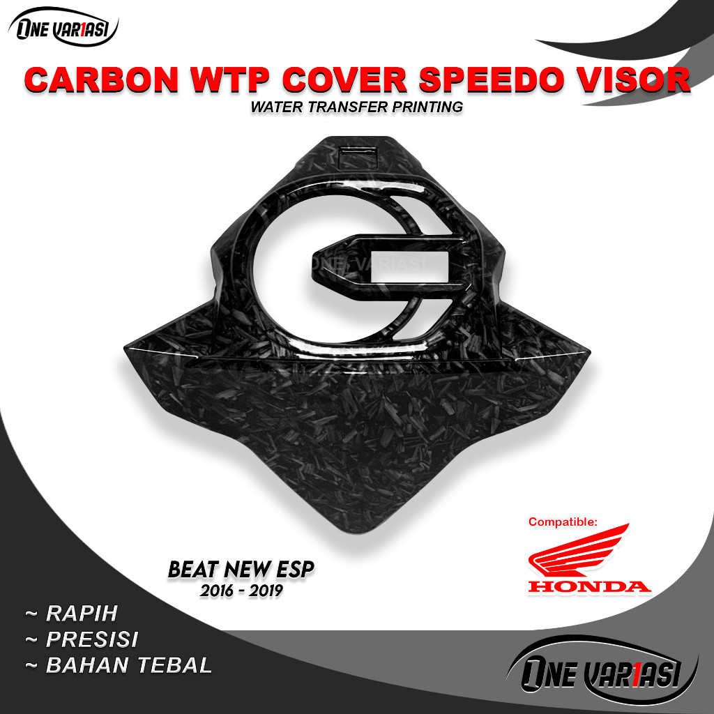 VISOR SPIDO BEAT CARBON BEAT ESP CARBON FORGED COVER SPEEDOMETER BEAT ESP CARBON 2016/2019 FORGED AE