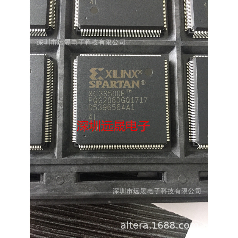Original XC3S500E-4PQG208C QFP208 โปรแกรมเมอร์แบบฝังโปรแกรมส่วนประกอบอิเล็กทรอนิกส์