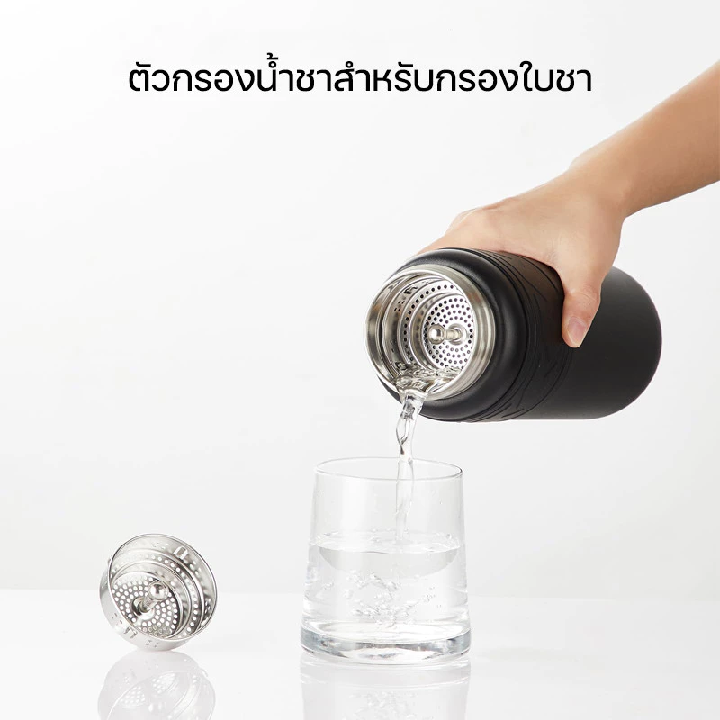 TKK กระติกน้ำเก็บความร้อน ความเย็น 700ml สแตนเลส 316 สูญญากาศ พร้อมหลอดดูด พกพาง่าย กันรั่ว thumbnail 7