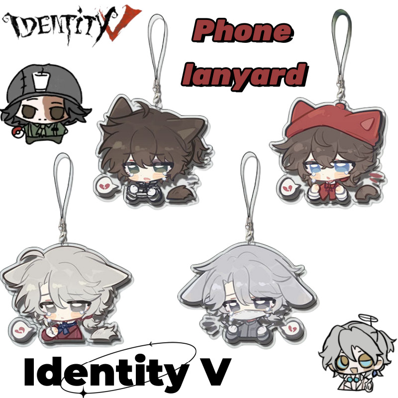 Identity V Edgar Valden Aesop Carl เกมรองอุปกรณ์ต่อพ่วงการ์ตูน Q Edition พวงกุญแจโทรศัพท์มือถือตกแต่
