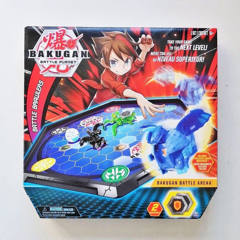 【ในสต็อก】Bakugan Boy ชุดของเล่น Bakugan Combat Disk โปร่งใส Fire Unicorn กล่องเก็บของ ของขวัญ