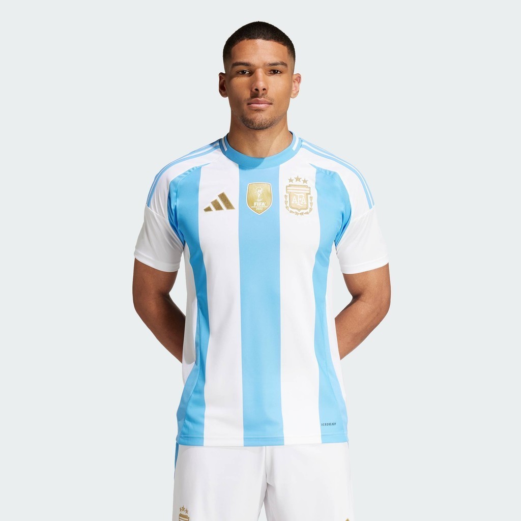 adidas ฟุตบอล เสื้อฟุตบอลชุดเหย้า Argentina 24 ผู้ชาย สีขาว IP8409