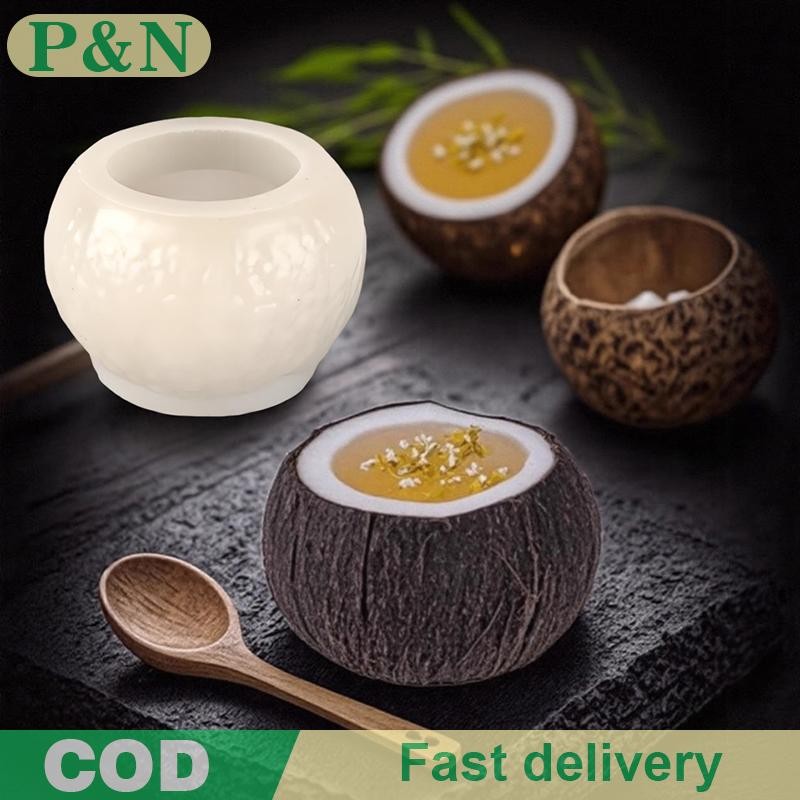 [P&N] แม่พิมพ์ซิลิโคนมะพร้าวจําลอง 3D DIY เค้กมูสขนมเค้กช็อคโกแลตเบเกอรี่ Mould เทียนอโรมายิปซั่ม Mould สบู่แม่พิมพ์ [cod]