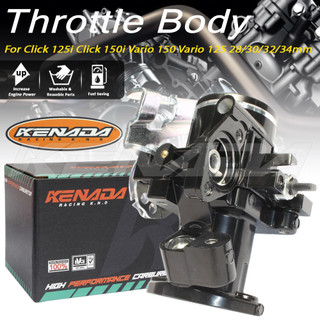 KENADA RACING Throttle Body  BLACK Intake Manifold 90°Click 125i Click 150i Vario 150 Vario 125 28/30/32/34mm