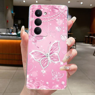 ออกแบบใหม่สําหรับ Redmi 15 5G กรณีหรูหราแฟชั่นผีเสื้อดอกไม้รูปแบบ Soft TPU ซิลิโคนฝาครอบโทรศัพท์สําหรับ Redmi15 5G กรณี