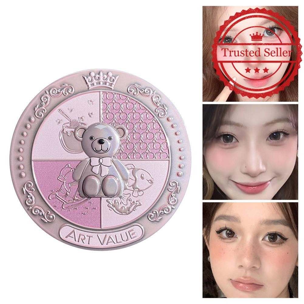 Art Value Tricolor Blush Plate High Pigment Plump Cheeks Palette Smooth Blush Q2n7