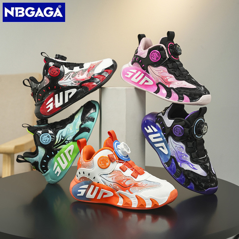 รองเท้าบาสเก็ตบอลสำหรับเด็ก ขนาด 31-40 หนังกันน้ํา ผ้าใบยืดหยุ่น สวมใส่ง่ายสำหรับทั้งเด็กชายและเด็กหญิง