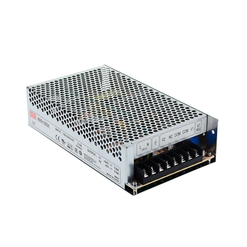 Original Mean Well ADS-15524 mianwell Security Series 24V 5V 154.2W เอาต์พุตเดี่ยว wtih 5V 3A DC/DC 
