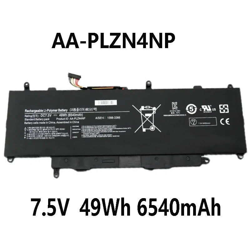 AA-PLZN4NP 7.5V 49Wh 6540mAh แบตเตอรี่แล็ปท็อปสําหรับ Samsung PRO (Xq700t1c-a52) XE700T1C 1588-3366 
