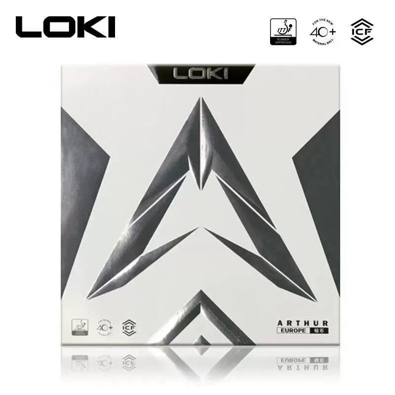 Spot Goods#LOKI Thor Arthur European Diamond Table Tennis Racket Rubber Sheet Red and Black Competit