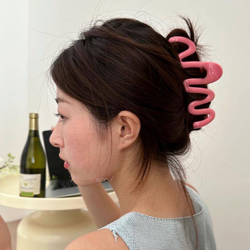 Tw สีสัน Jelly Wave Shark Hair Claw คลิป Anti-slip รูปที่ 4