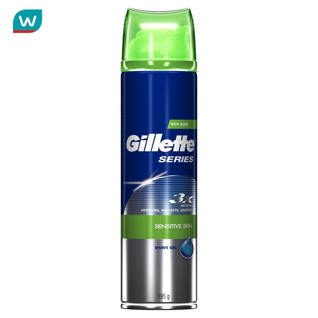 Gillette ยิลเลตต์ ซีรี่ส์ เซนซิทีฟ สกิน เชฟ เจล วิท อโล 195 กรัม