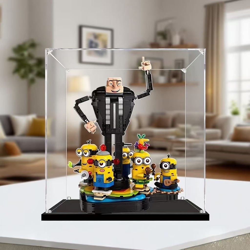 🚀 กล่องใส่เลโก้ Lego 75582 Gru and Minions มินเนี่ยน กล่องอะคริลิคใส ใส่ Labubu Zimomo ตู้โชว์โมเดล 