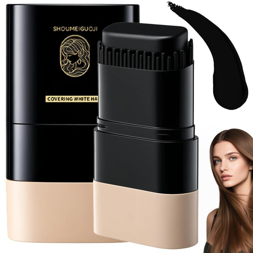 2-in-1HairColorStick&Comb-กnnคอเต่าํ,Sweater-DroftTouchUpforGrayHair-SafeforWomen&Men() 4ESR
