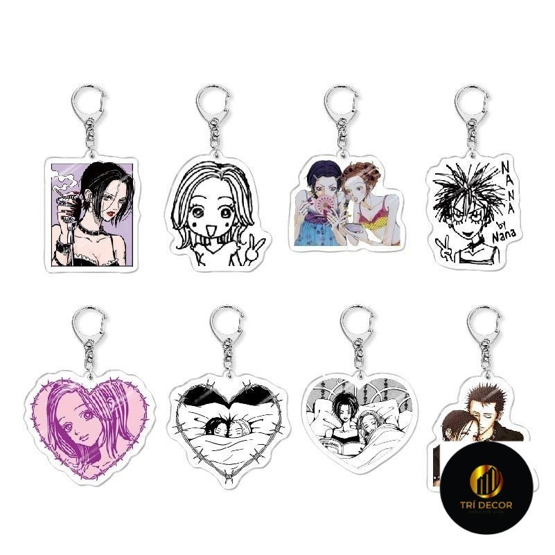 ใหม่ Manga Nana พวงกุญแจอะคริลิคสไตล์เดียวกัน Personalvi จี้แขวนสองด้าน Oosaki Nana MARY DECOR SHOP