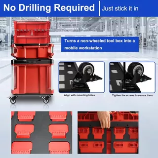 กล่องเครื่องมือ Dolly เข้ากันได้กับ Milwaukee Packout
