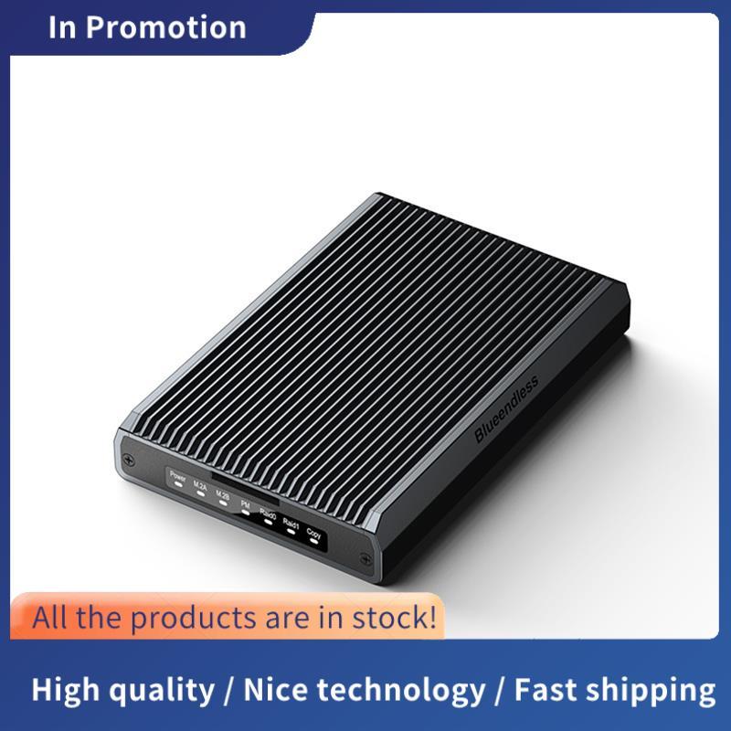 2 Bay M.2 SATA NVMe SSD Enclosure Dual-Bay ภายนอกสําหรับ M.2 NVMe & SATA SSDs สูงสุด 16TB