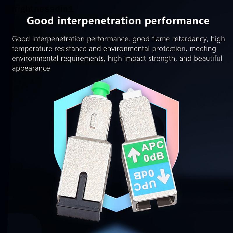 [Brightnessdin] 1 PC APC Male To UPC Female Optical Fiber Adapter 0dB Attenuator 1200NM 1600NM Mutua