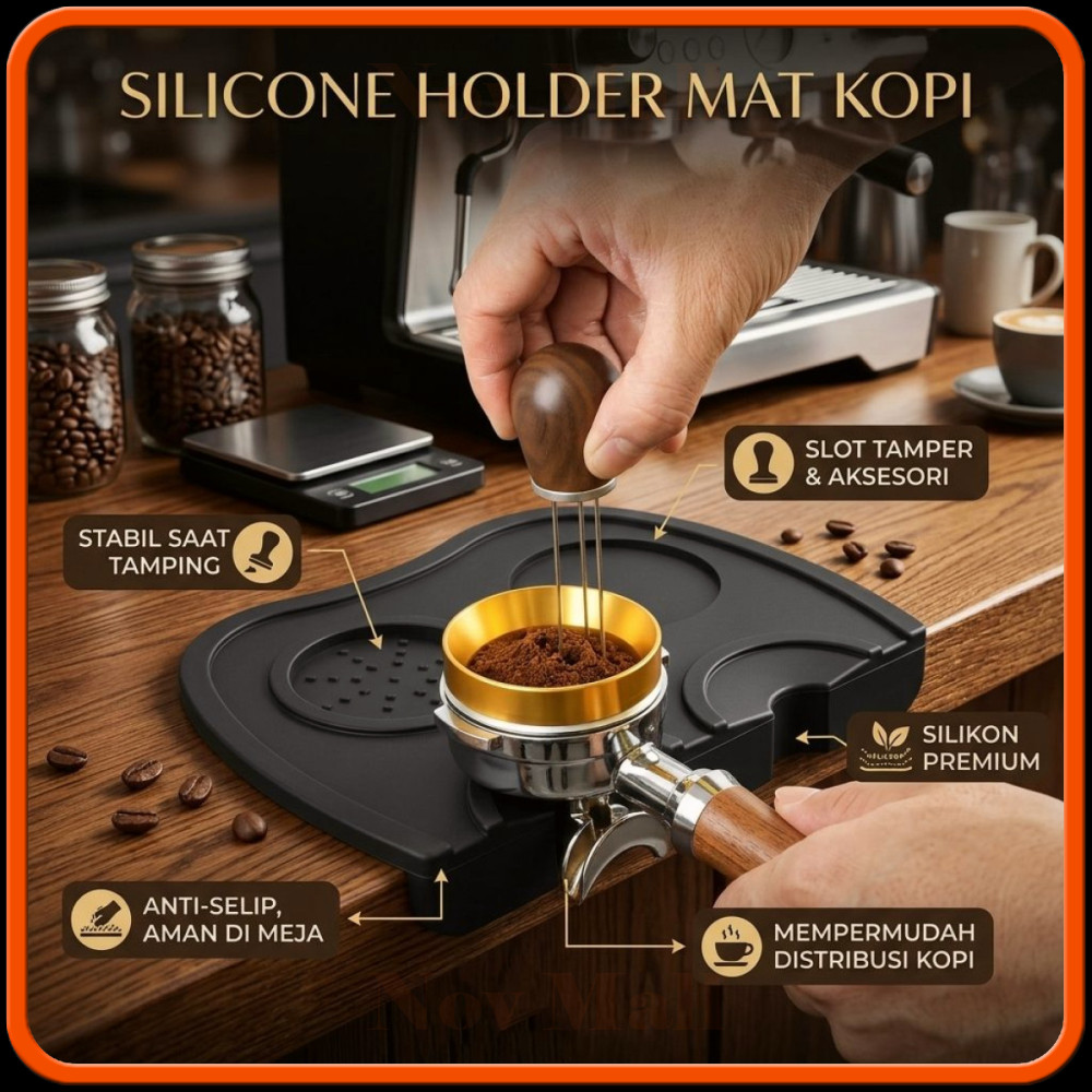ซิลิโคนผู้ถือ Mat Tamper Espresso Coffee Barista HM801
