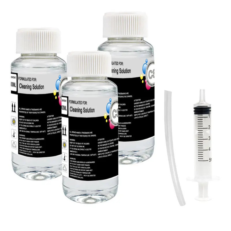 DTF Ink Cleaner น้ํายาทําความสะอาดสําหรับฟิล์มถ่ายโอนโดยตรงเครื่องพิมพ์หัวพิมพ์ทําความสะอาดหลอดสําหร