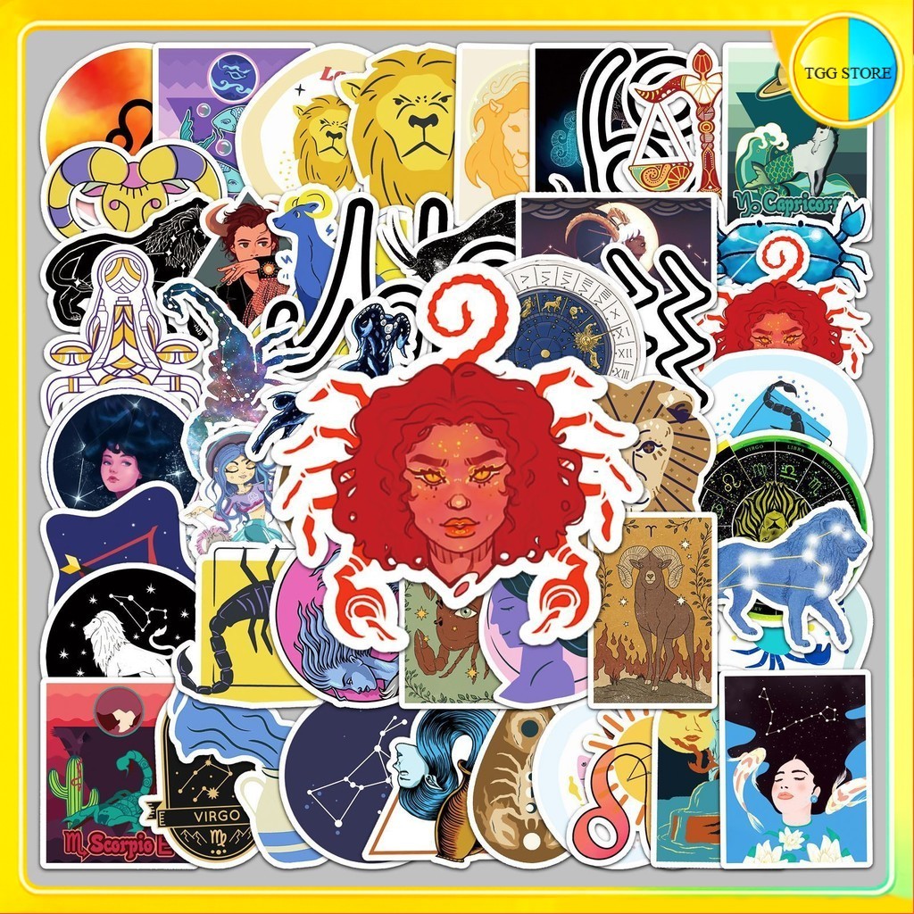 🚚พร้อมส่ง🚚 50แบบ สติกเกอร์ 12ราศี นักษัตร  twelve zodiac sign sticker