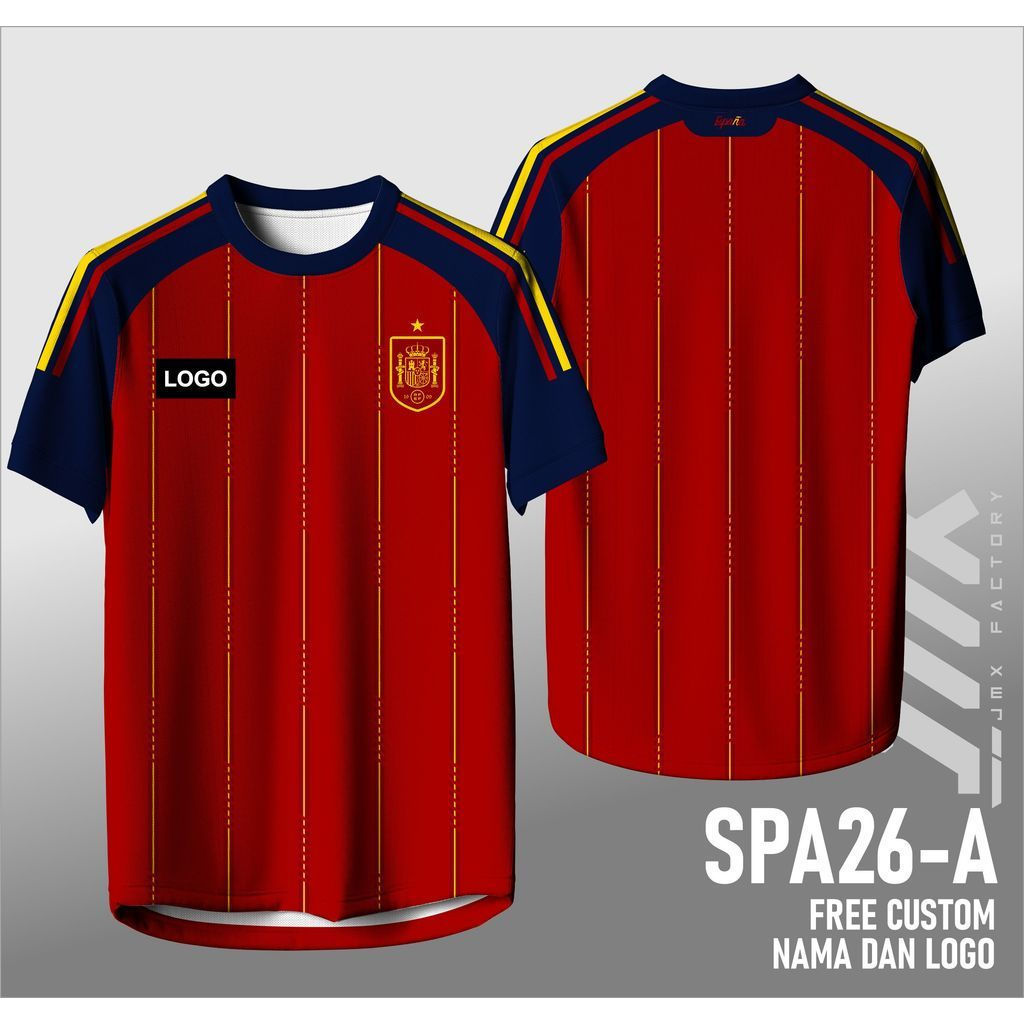 2026 เสื้อฟุตบอลโลก สเปน เสื้อฟุตบอล ฟรีชื่อที่กําหนดเองและเบอร์ สปา26-ข