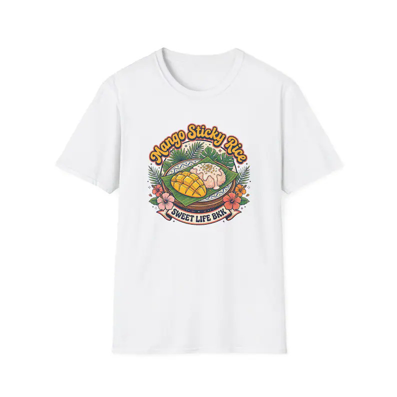 Mano Sticky Rice T-Shirt Thai Dessert Food Bankok raphic Tee Thailand Asian Streetwear Foodie ift fo