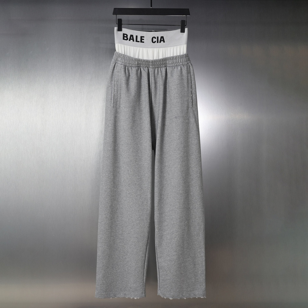 DJ9I BLCG Classic underwear-style fake two-piece casual pants, distressed straight-leg loose-fit spo